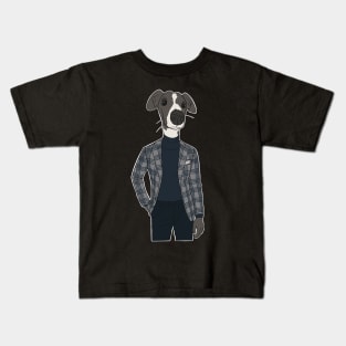 Adorable Italian greyhound sporting a super dapper mens suit Kids T-Shirt